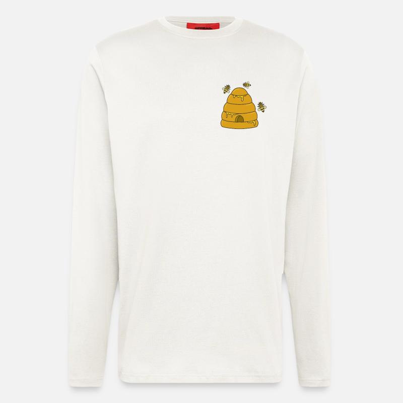 honey hive bees - Longsleeve - made by SPREAD  - OFF WHITE
