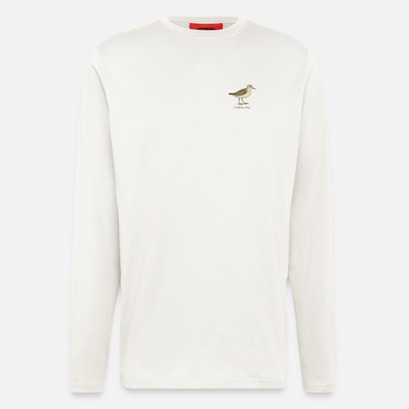 Sanderling – Calidris alba - Langarmshirt - made by SPREAD  - OFF WHITE