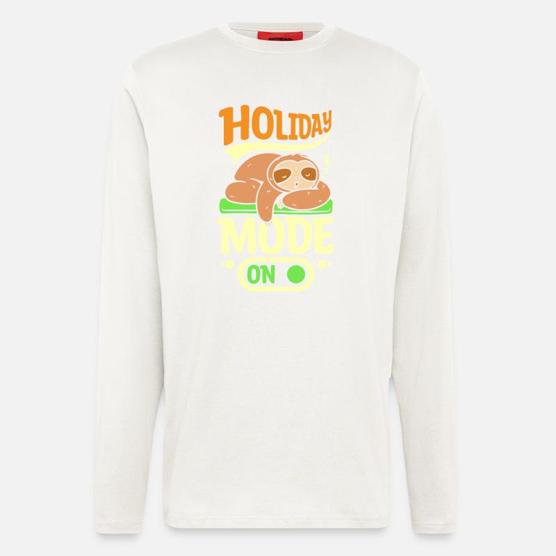 Sloth holiday mode on - Longsleeve - made by SPREAD - OFF WHITE