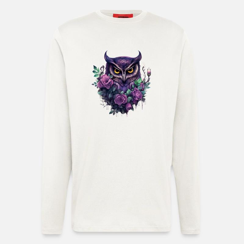 Eule - Langarmshirt - made by SPREAD  - OFF WHITE