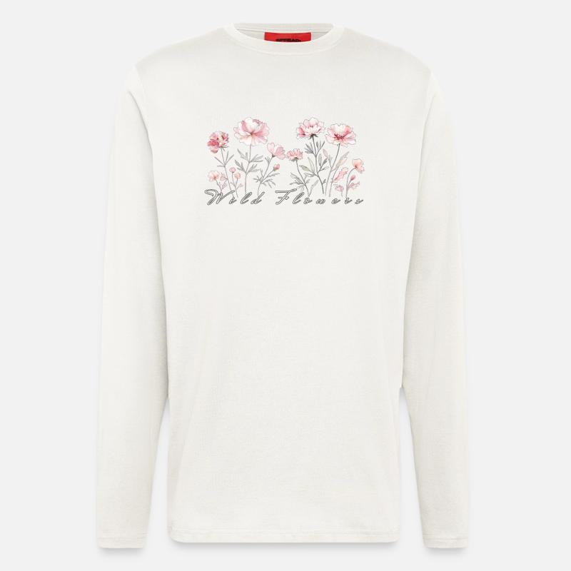 Wilde Blumen - Langarmshirt - made by SPREAD  - OFF WHITE
