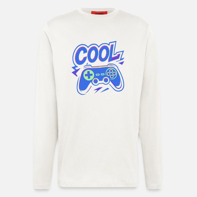 Neon Gaming Controller - Langarmshirt - made by SPREAD  - OFF WHITE