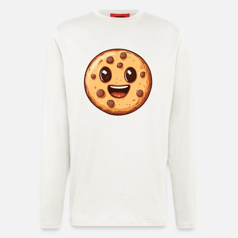 Lachender Cookie - Langarmshirt - made by SPREAD  - OFF WHITE