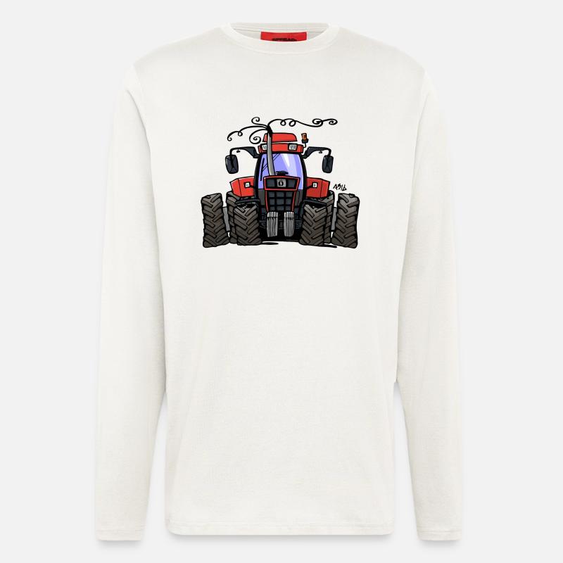 0251 Red tractor 1255 - Langarmshirt - made by SPREAD  - OFF WHITE