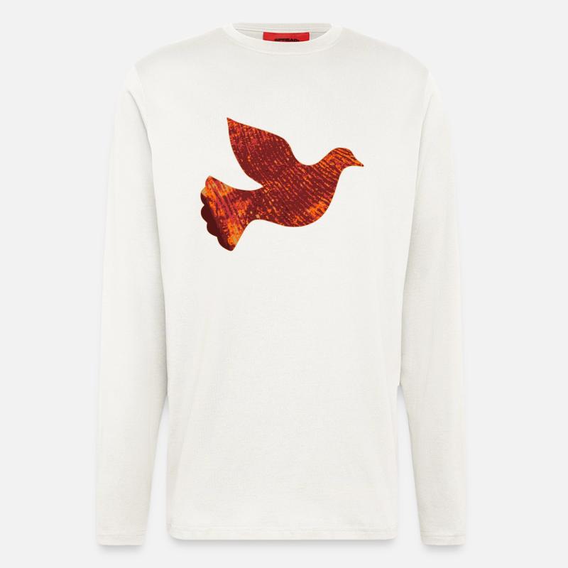 Rote Taube - Langarmshirt - made by SPREAD  - OFF WHITE