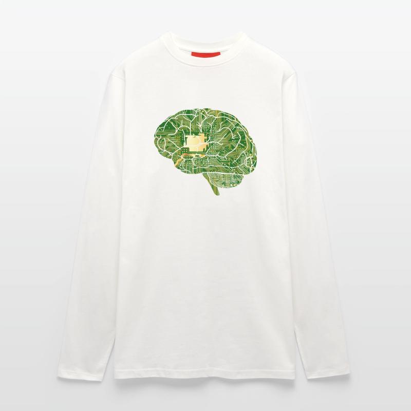 Brain Computer Chip Chip Computer Longsleeve - made by SPREAD 