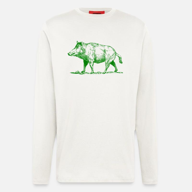 pig39 - Langarmshirt - made by SPREAD  - OFF WHITE