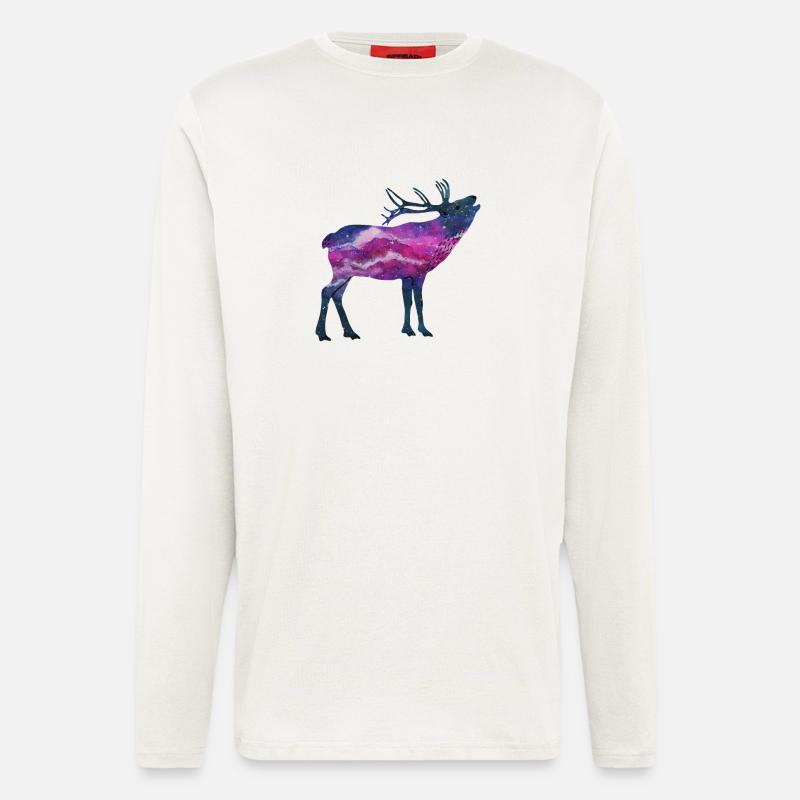 Space Hirsch - Langarmshirt - made by SPREAD  - OFF WHITE