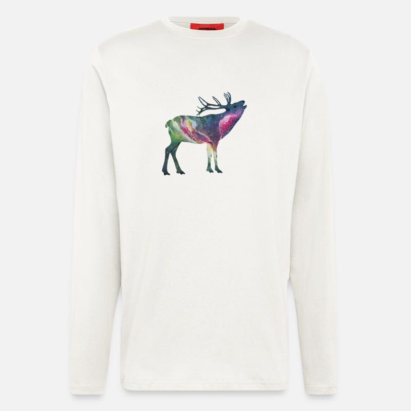 Space Hirsch - Langarmshirt - made by SPREAD  - OFF WHITE