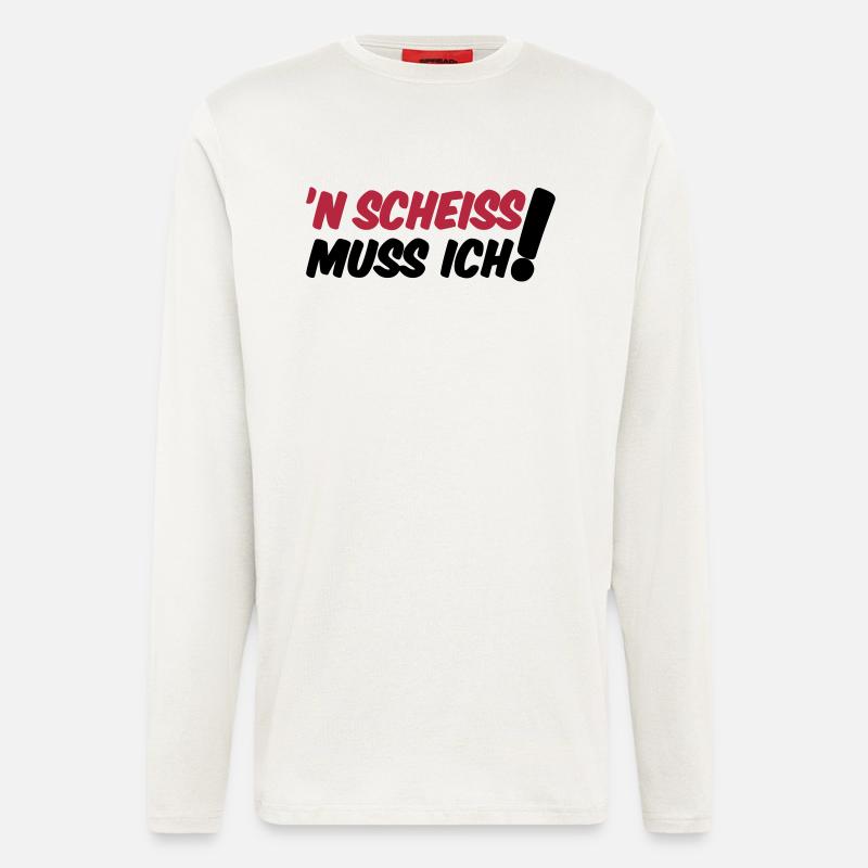 'N SCHEISS MUSS ICH! - Langarmshirt - made by SPREAD  - OFF WHITE