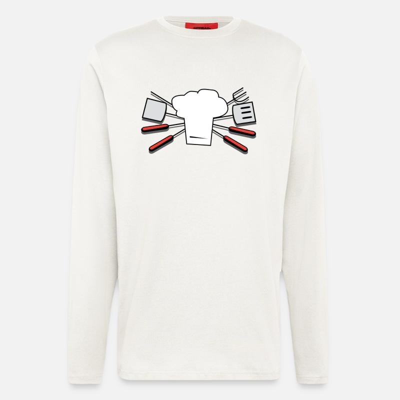 besteck geschirr flatware silverware cutlery84 - Langarmshirt - made by SPREAD  - OFF WHITE