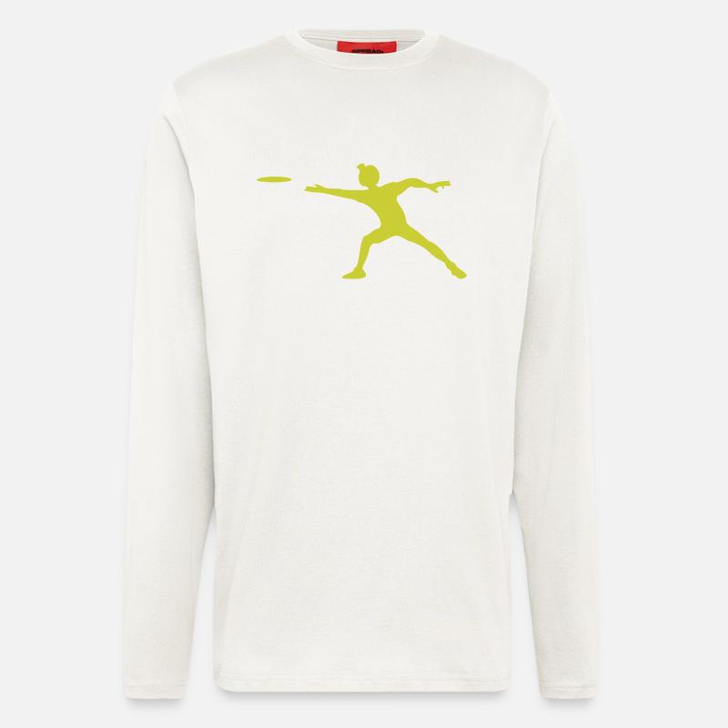 discus diskus diskuswerfer - Langarmshirt - made by SPREAD  - OFF WHITE