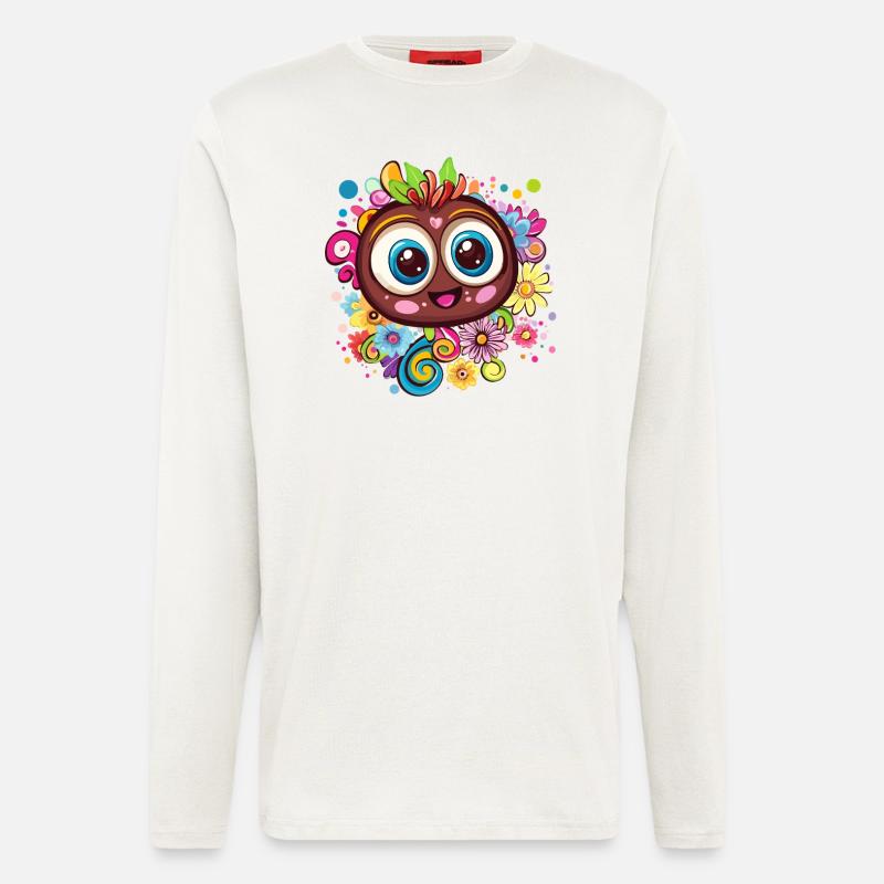 Bunte Schokoladen Kunst - Langarmshirt - made by SPREAD  - OFF WHITE