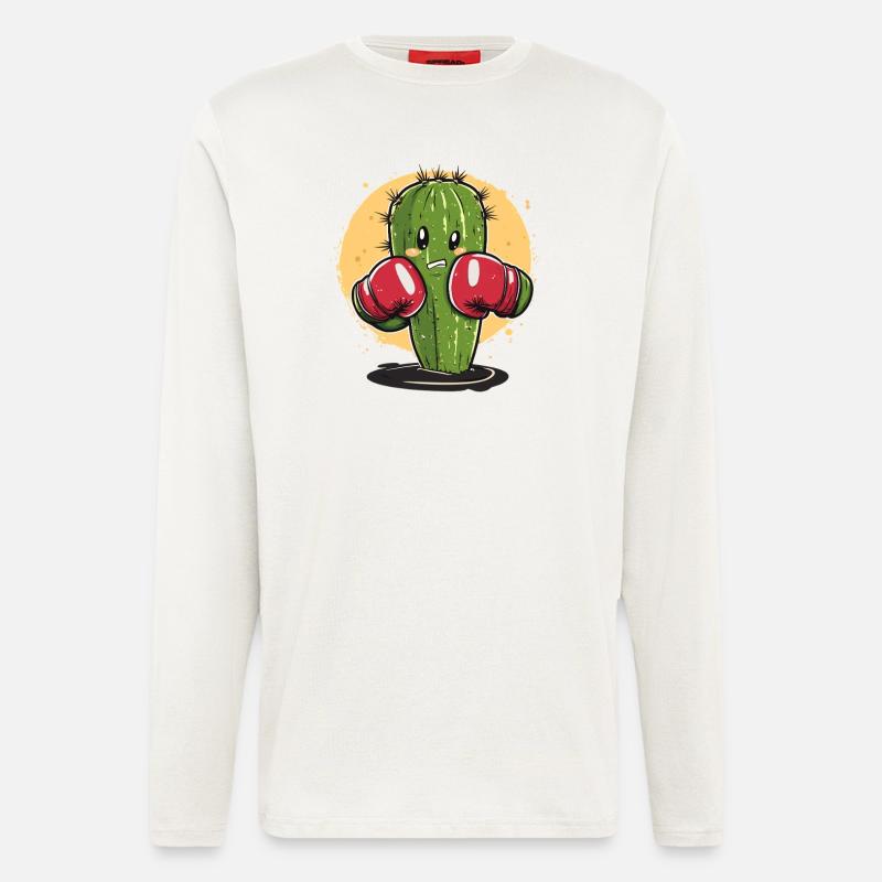 Box cactus with power - Longsleeve - made by SPREAD  - OFF WHITE