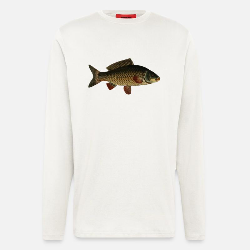Fisch Karpfen - Langarmshirt - made by SPREAD  - OFF WHITE