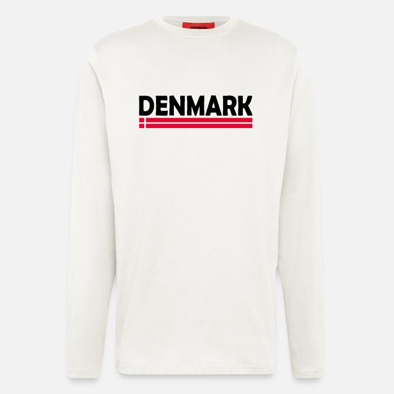 Dänemark flagge - Langarmshirt - made by SPREAD  - OFF WHITE