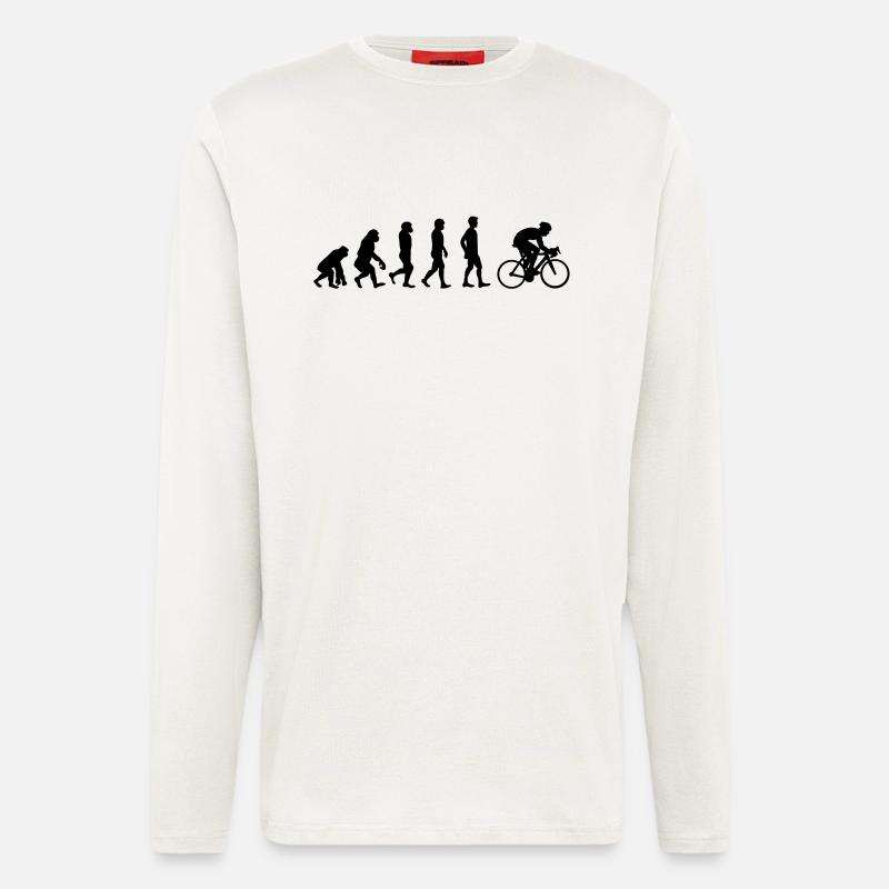 vélo évolution - Manches longues bio décontracté fabriqué en UE - OFF WHITE