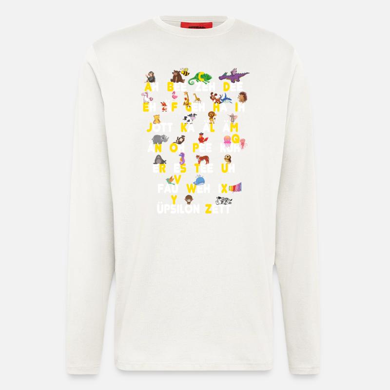 ABC Tiere Dinge - Langarmshirt - made by SPREAD  - OFF WHITE