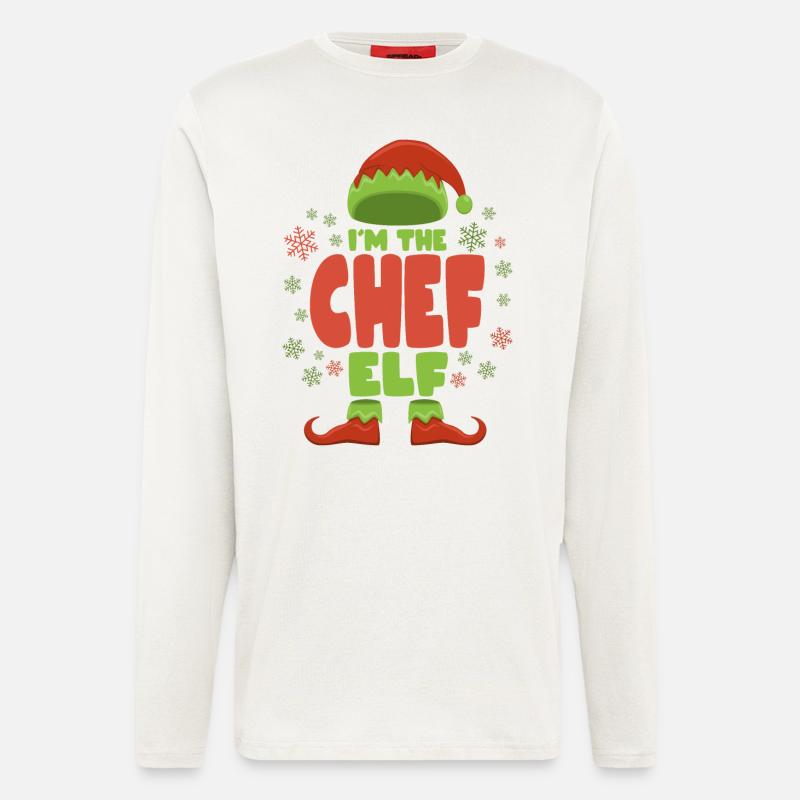 Chefkoch Weihnachtself - Langarmshirt - made by SPREAD  - OFF WHITE