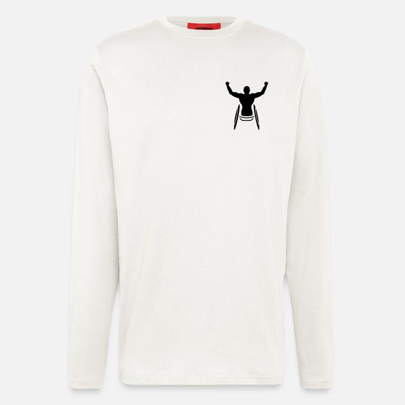 Ein Athlet im Rollstuhl - Langarmshirt - made by SPREAD  - OFF WHITE