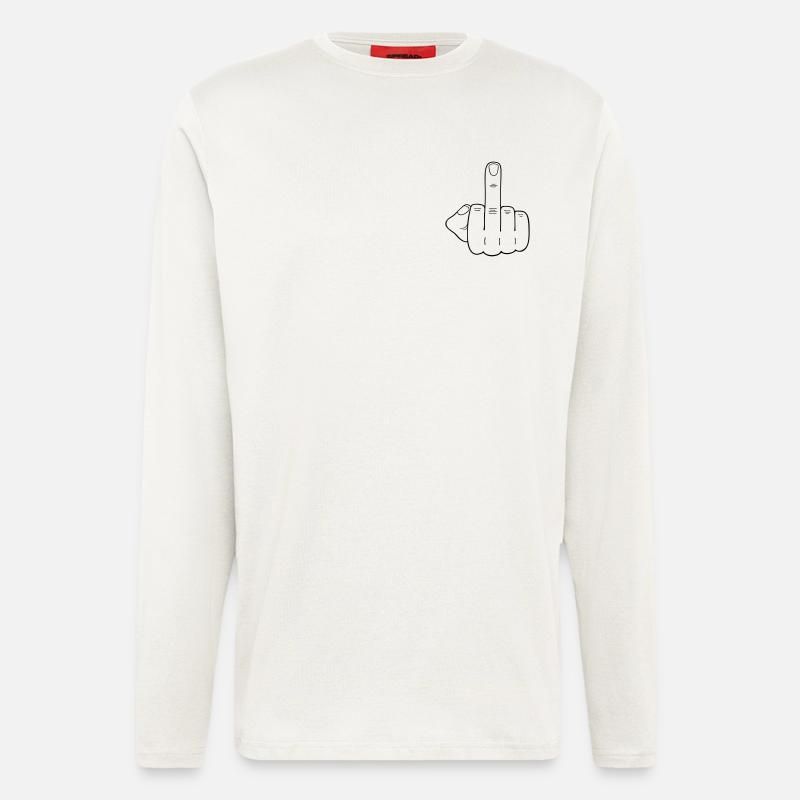 Mittelfinger - Langarmshirt - made by SPREAD  - OFF WHITE