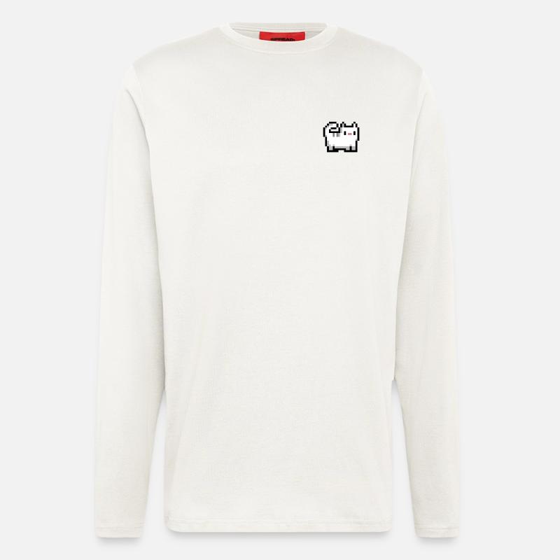 Retro Katze - Langarmshirt - made by SPREAD  - OFF WHITE