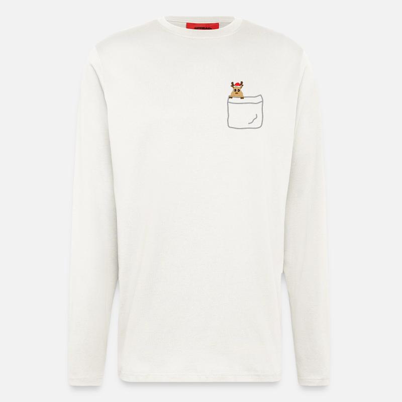 Pockets reindeer - Langarmshirt - made by SPREAD  - OFF WHITE