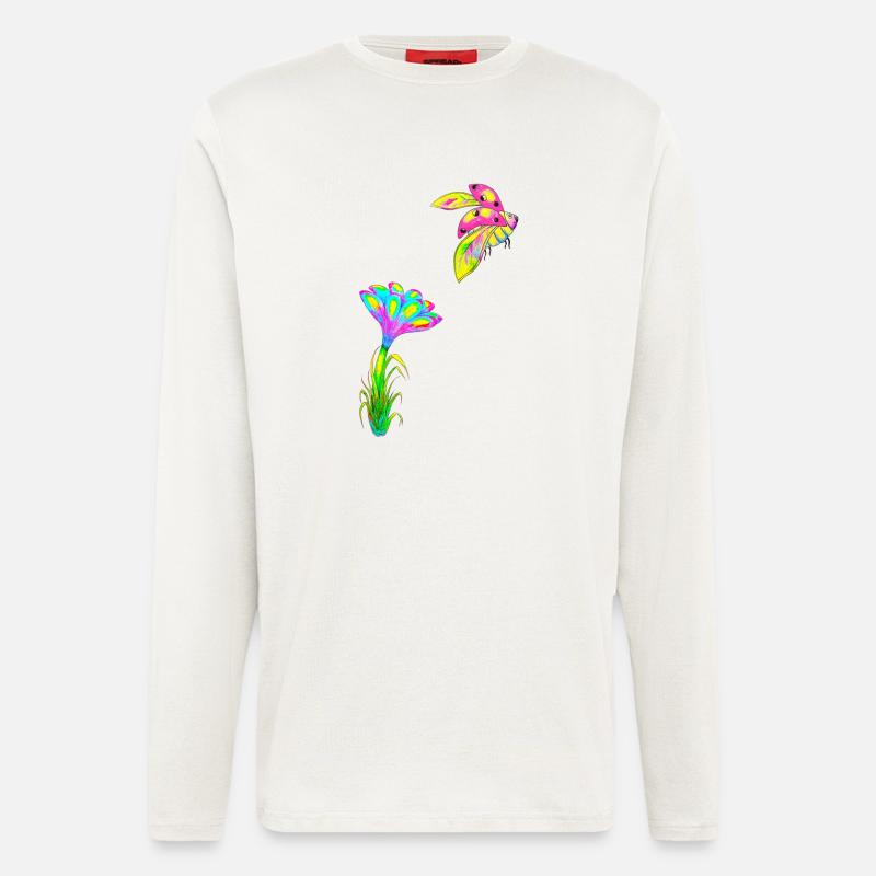 Ladybug flower hand drawn design - Longsleeve - made by SPREAD  - OFF WHITE