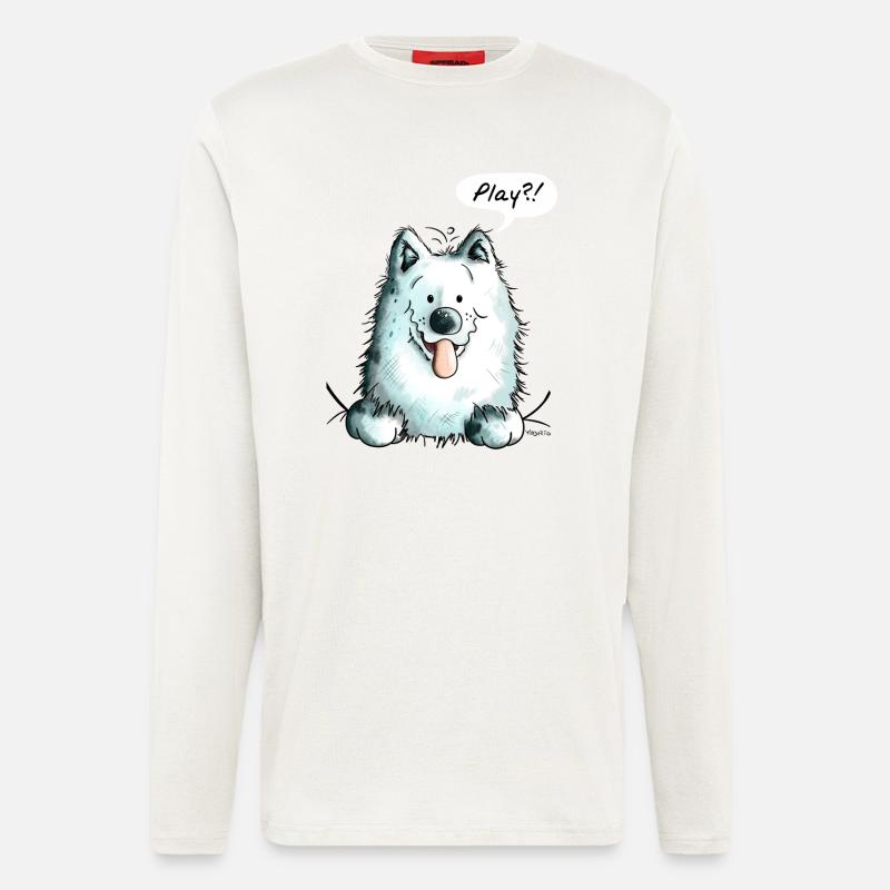 Samoyed Play - Samoyeds - Sabaka - Sobaka - Longsleeve - made by SPREAD  - OFF WHITE
