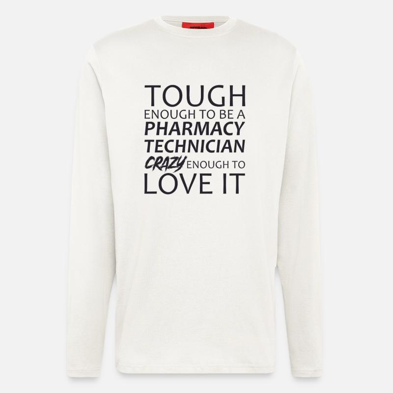 Pharmacy technician Crazy - Langarmshirt - made by SPREAD  - OFF WHITE