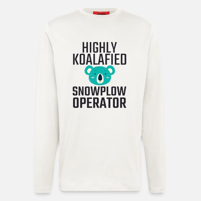 Snowplow Operator Koalafied - Longsleeve - made by SPREAD  - OFF WHITE