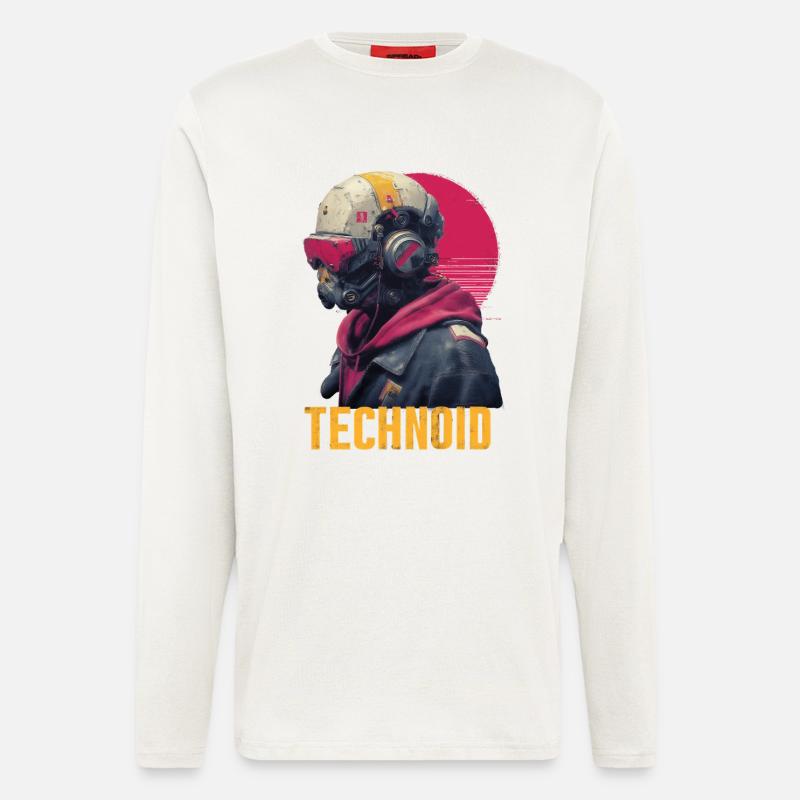 Technoid Neon Helm - Langarmshirt - made by SPREAD  - OFF WHITE