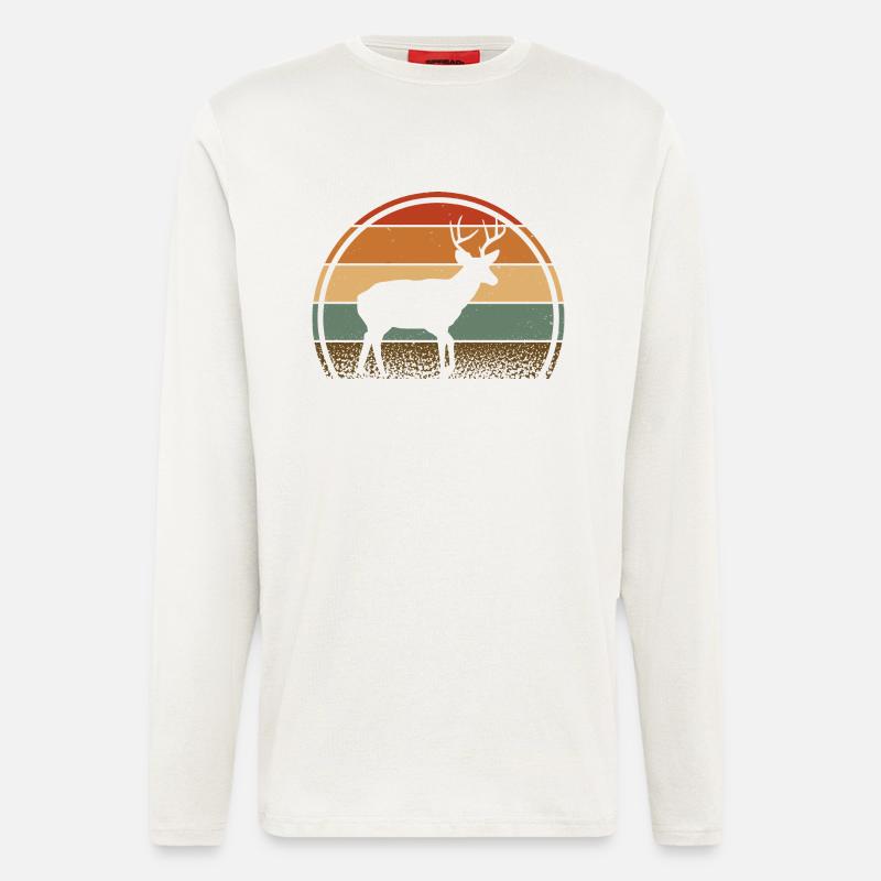 Hirsch - Langarmshirt - made by SPREAD  - OFF WHITE