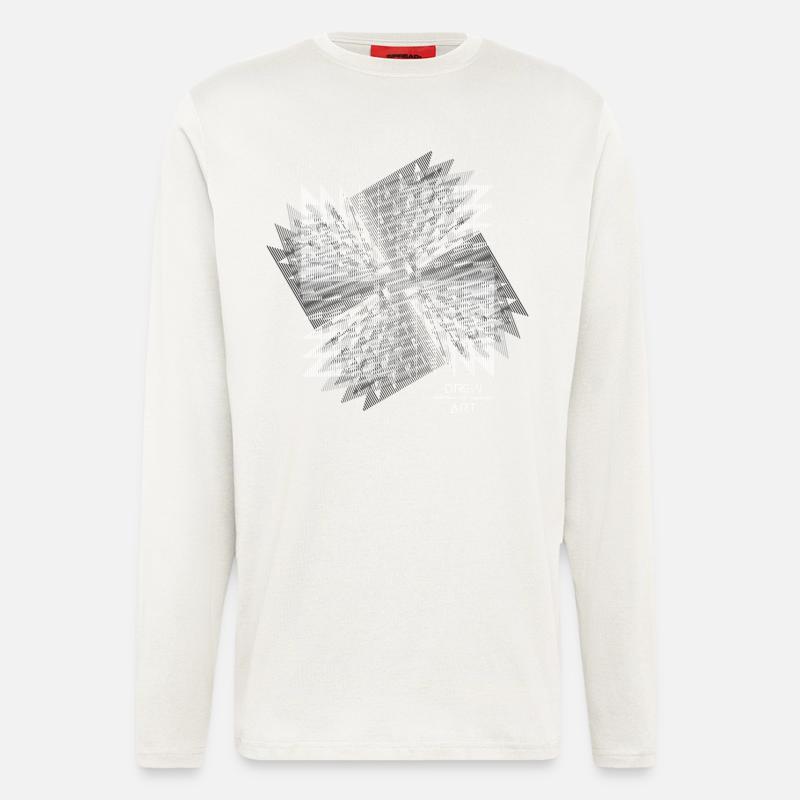 Techno / Illusion / DREW ART - Langarmshirt - made by SPREAD  - OFF WHITE