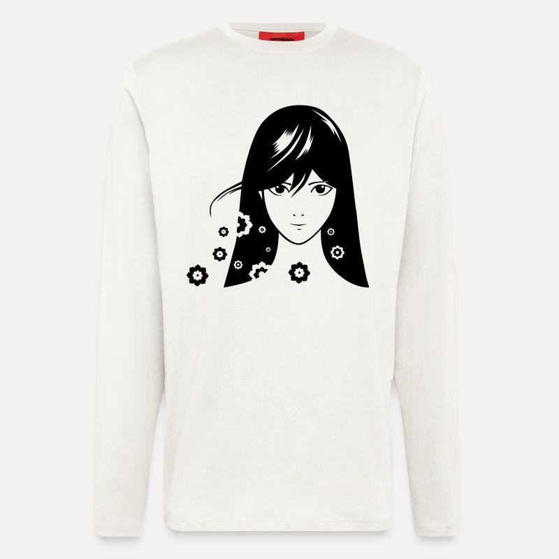Mädchen Comic - Langarmshirt - made by SPREAD  - OFF WHITE