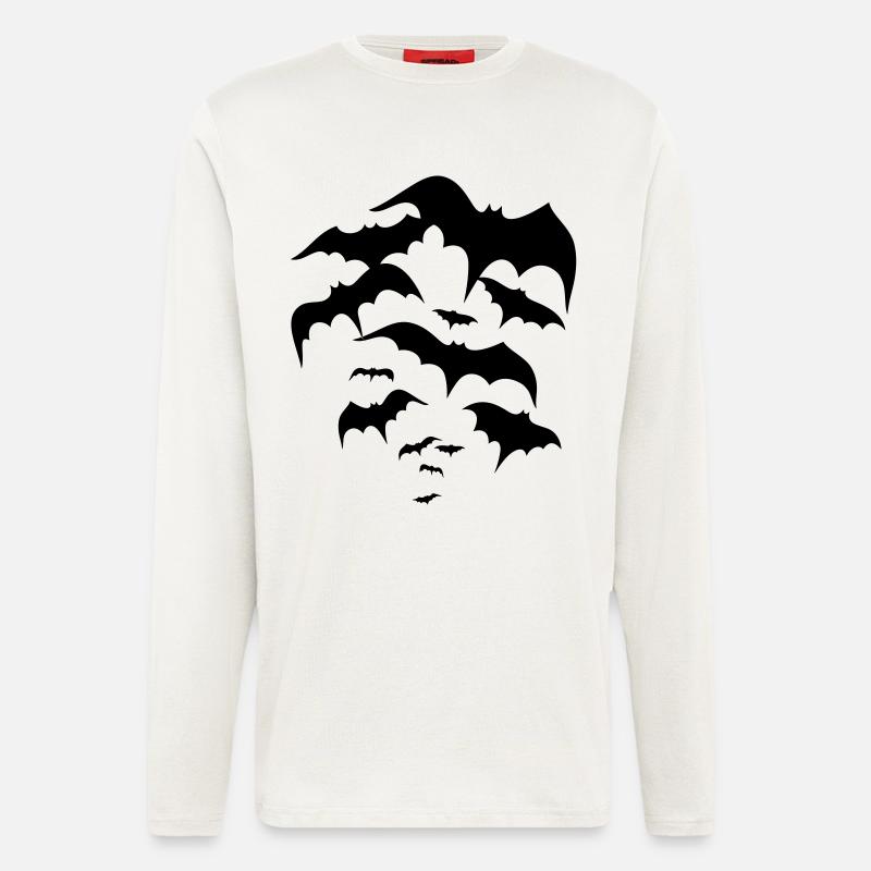 Fledermäuse, bats, Vampire, Dracula - Langarmshirt - made by SPREAD  - OFF WHITE