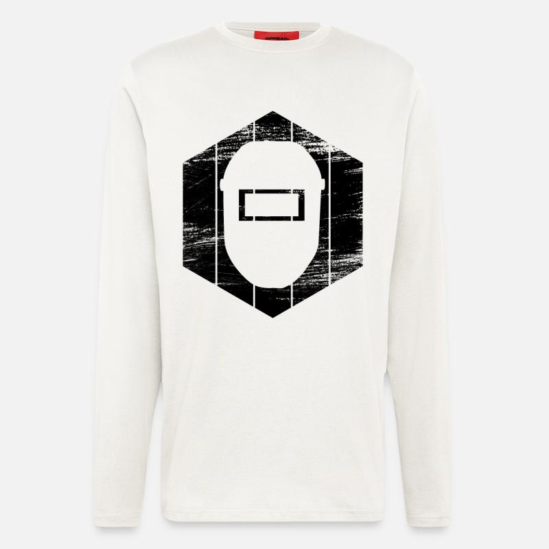 Schweißerhelm - Langarmshirt - made by SPREAD  - OFF WHITE