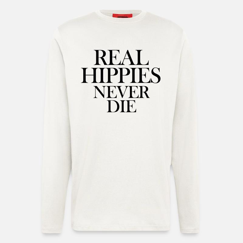 real hippies never die - Langarmshirt - made by SPREAD  - OFF WHITE
