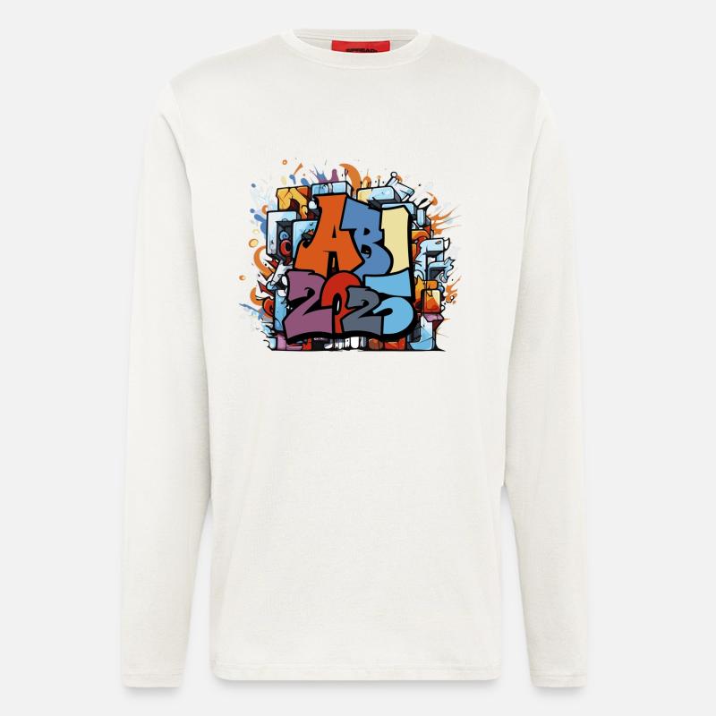 Abi Abschluss 2025 Graffiti Abschlussparty - Langarmshirt - made by SPREAD  - OFF WHITE