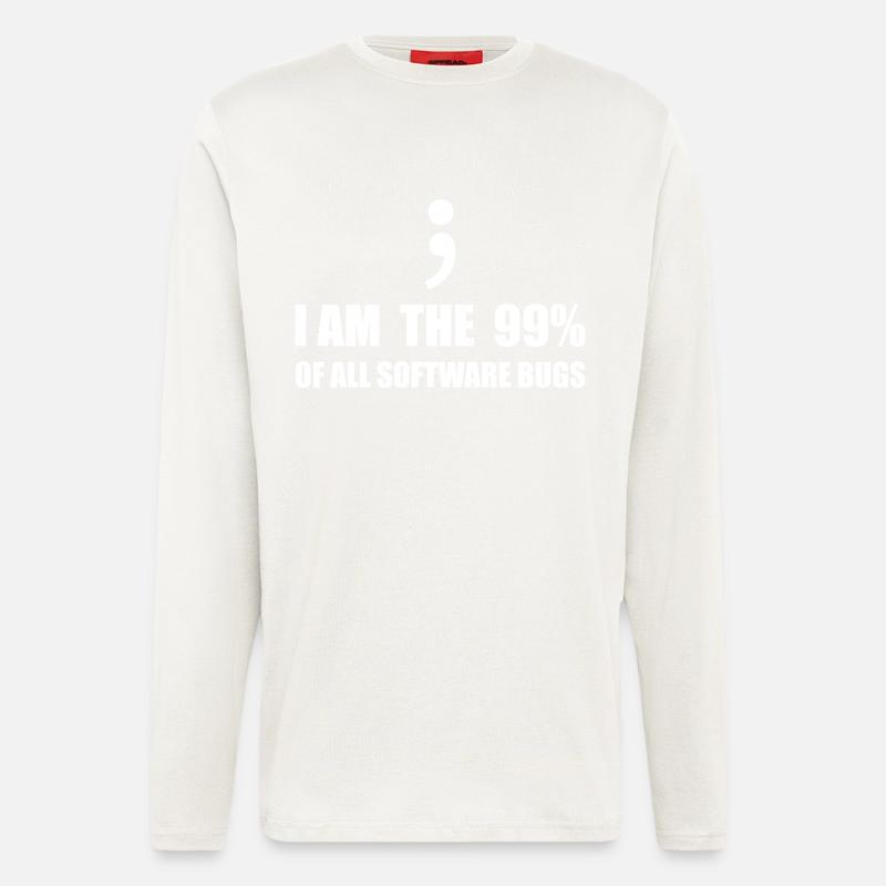 Programmeur Computer Scientist - Manches longues bio décontracté fabriqué en UE - OFF WHITE