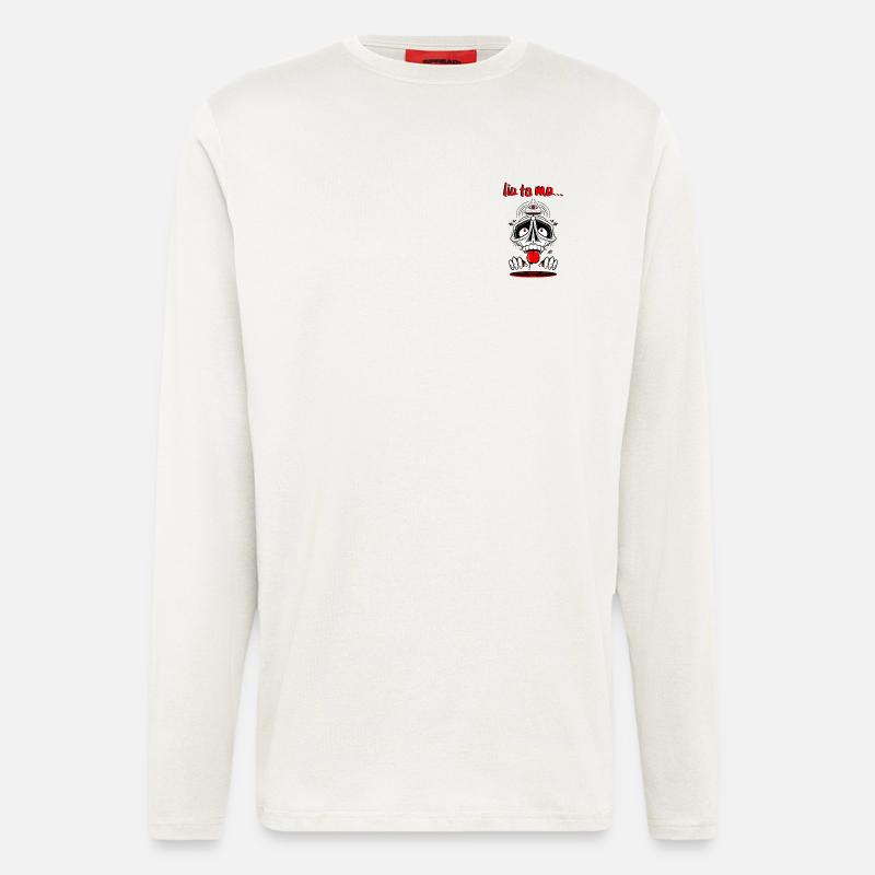 Mysterious skull with triangle - Longsleeve - made by SPREAD  - OFF WHITE