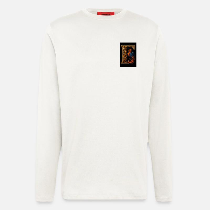 F – Magisches Ornament mit Phönix - Langarmshirt - made by SPREAD  - OFF WHITE