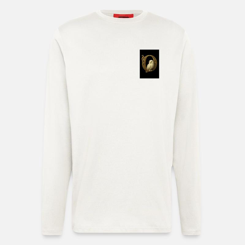 O – Magisches Ornament mit Schneeeule - Langarmshirt - made by SPREAD  - OFF WHITE