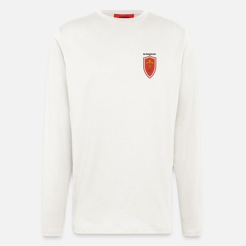 Fleur de Lis Schild XII Rot - Langarmshirt - made by SPREAD - OFF WHITE