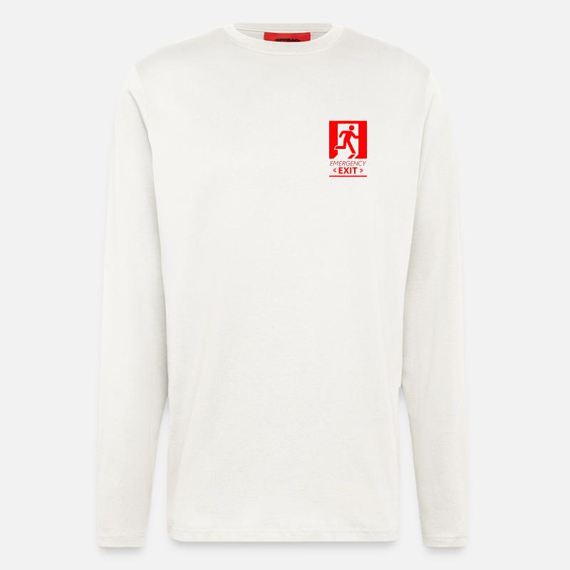 Emergency EXIT Basic Red - Longsleeve - made by SPREAD  - OFF WHITE