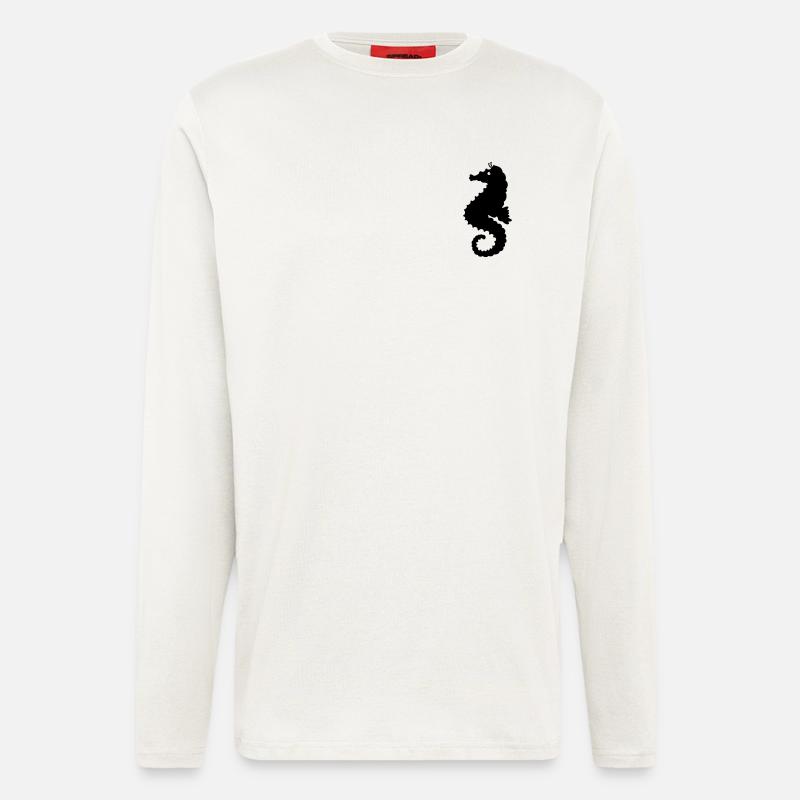 Seepferdchen - Langarmshirt - made by SPREAD  - OFF WHITE