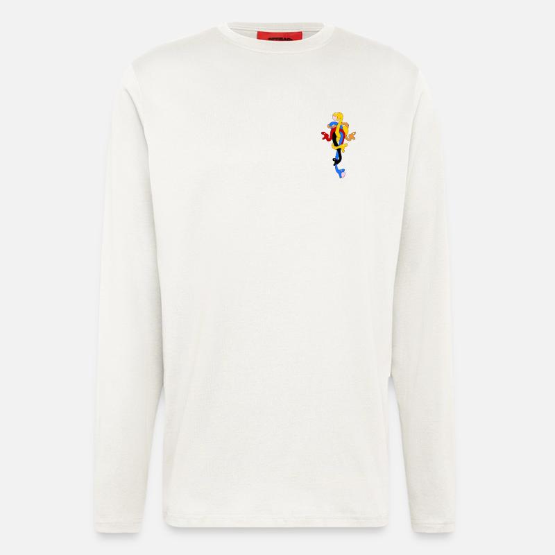 Schlangenbogen in stilisierten Farben - Langarmshirt - made by SPREAD - OFF WHITE