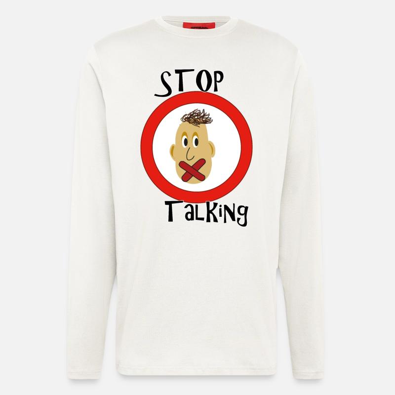 Stop Talking - Langarmshirt - made by SPREAD  - OFF WHITE