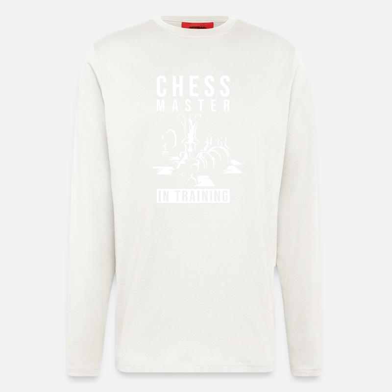 Échecs d’échecs Cadeau - Manches longues bio décontracté fabriqué en UE - OFF WHITE