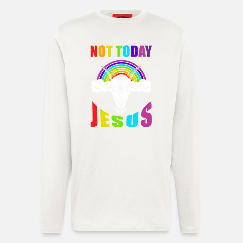 Not today Jesus - Langarmshirt - made by SPREAD  - OFF WHITE